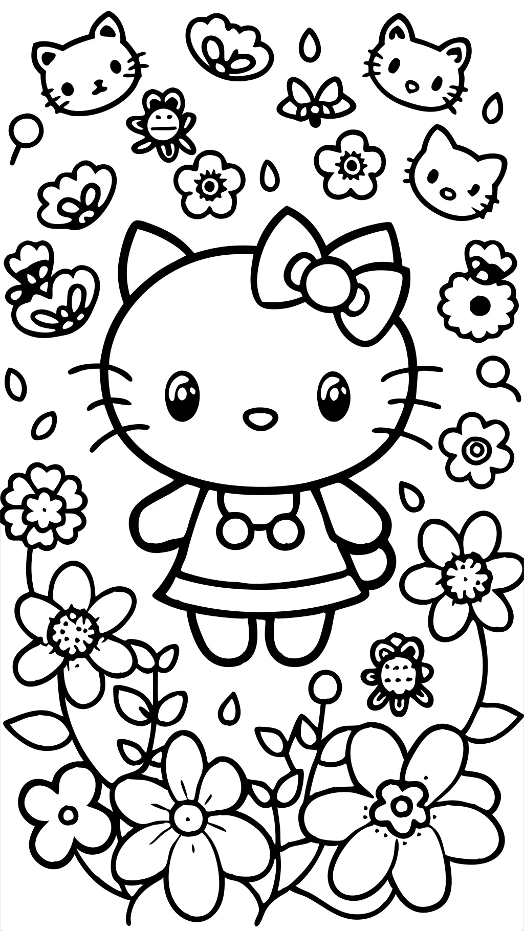 hello kitty coloring pages free printable